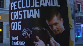 Cateva ore pana la marea finala! Tot Clujul este impanzit cu afise cu Cristian Gog! Vezi cum il sustin fanii lui