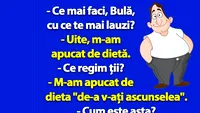 BANC | Bulă se apucă de dieta de-a v-ați ascunselea