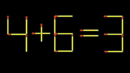 Test de inteligență | Mutați un singur chibrit pentru a corecta 4 + 6 = 3