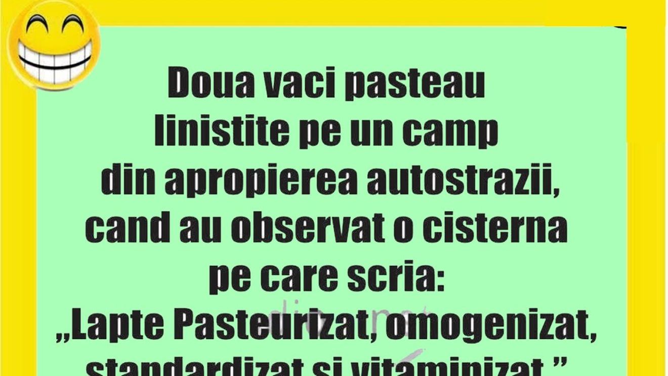 BANCUL ZILEI | Vacile și laptele pasteurizat