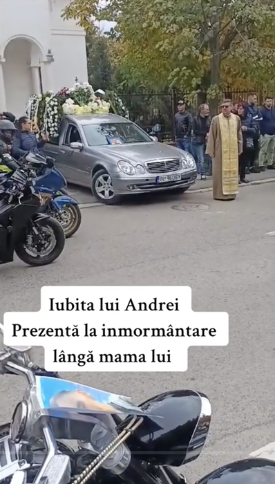 Imaginile durerii de la înmormântarea lui Andrei din Galați. Iubita care a dat cu mașina peste el, distrusă
