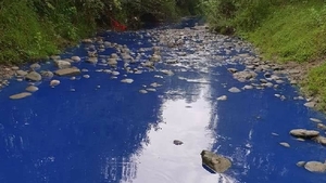 Un dâmbovițean a fotografiat un râu ca cerneala, iar imaginile au devenit virale