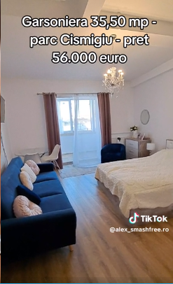 Garsoniera atipică din Cișmigiu /Foto: TikTok