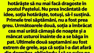 BANCUL ZILEI | Bulă hotărăște să nu mai facă dragoste în postul Paștelui