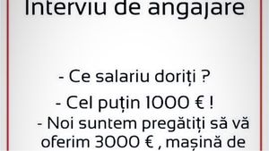 BANC | Interviu de angajare: „Ce salariu doriți?”