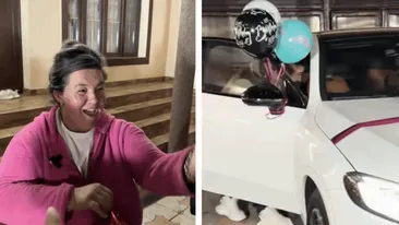 Surpriză de proporții pentru mama Geta! Copiii i-au făcut cadou o mașină de lux