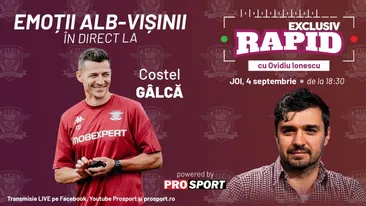 Costel Gâlcă este invitatul special de astăzi, la EXCLUSIV RAPID, de la ora 18:30, pe YouTube - ProSport