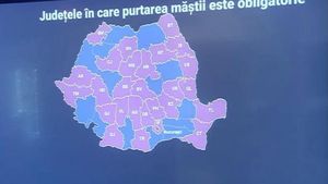 Masca este obligatorie în mai mult de jumătate dintre județe. Harta zonelor cu restricții