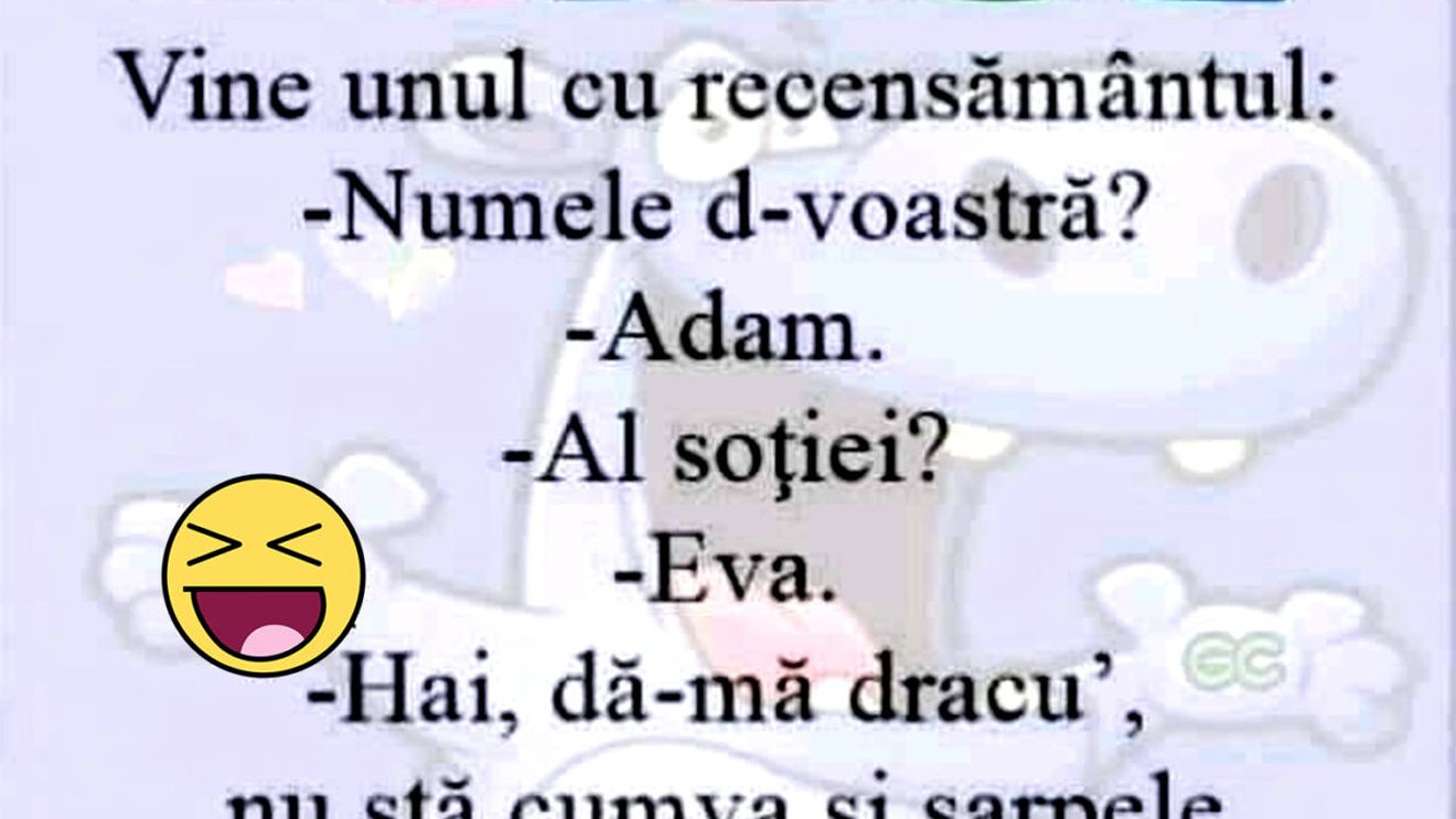 BANCUL ZILEI | Adam, Eva și recensământul populației