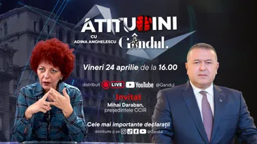 „Atitudini cu Adina Anghelescu” începe vineri, 24 aprilie, de la ora 16:00, live pe Gândul. Invitatul emisiunii este Mihai Daraban, președintele CCIR