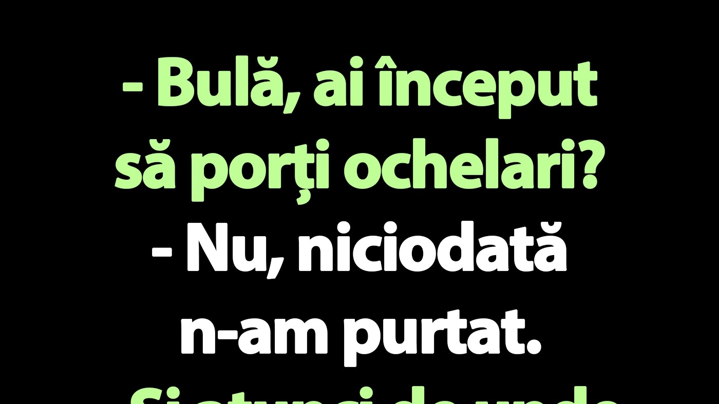 BANC | Bulă și semnele de pe nas
