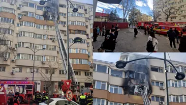 Incendiu pe Calea Dorobanți din București, chiar lângă ambasada Turciei. Un apartament s-a făcut scrum