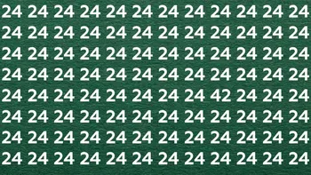 Test de perspicacitate | Doar 1 dintre 10 oameni îl găsește în 7 secunde: Identificați singurul număr diferit de 24!