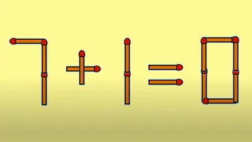 Test IQ cu chibrituri | Corectați 7 + 1 = 0, mutând un singur băț