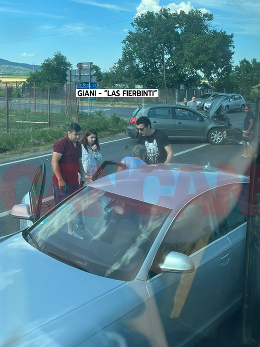 Giani din Las Fierbinți, la locul accidentului