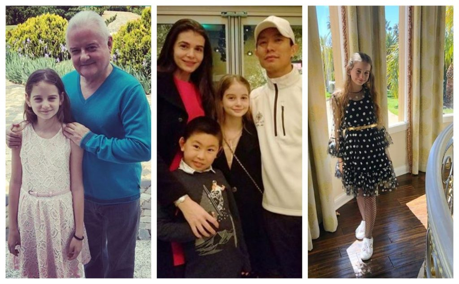 Irinel Columbeanu și fiica lor în fosta vilă din Izvorani (foto stânga a colajului), Irina Columbeanu, în vizită la mama ei, care locuiește într-o casă impunătoare din Malibu © Instagram