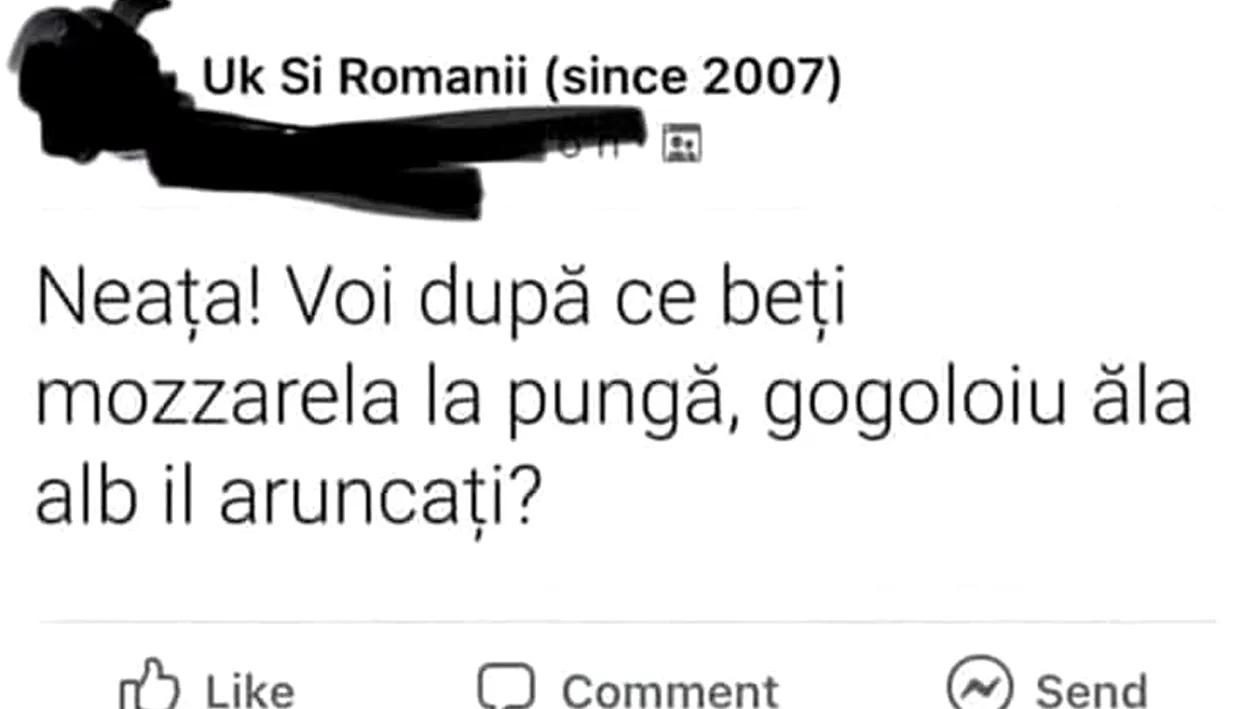 BANC | Neața! Voi, după ce beți mozzarela la pungă, gogoloiu ăla alb îl aruncați?