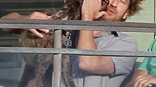 Cainele nu l-a lasat pe Gerard Butler sa-si vrajeasca blonda