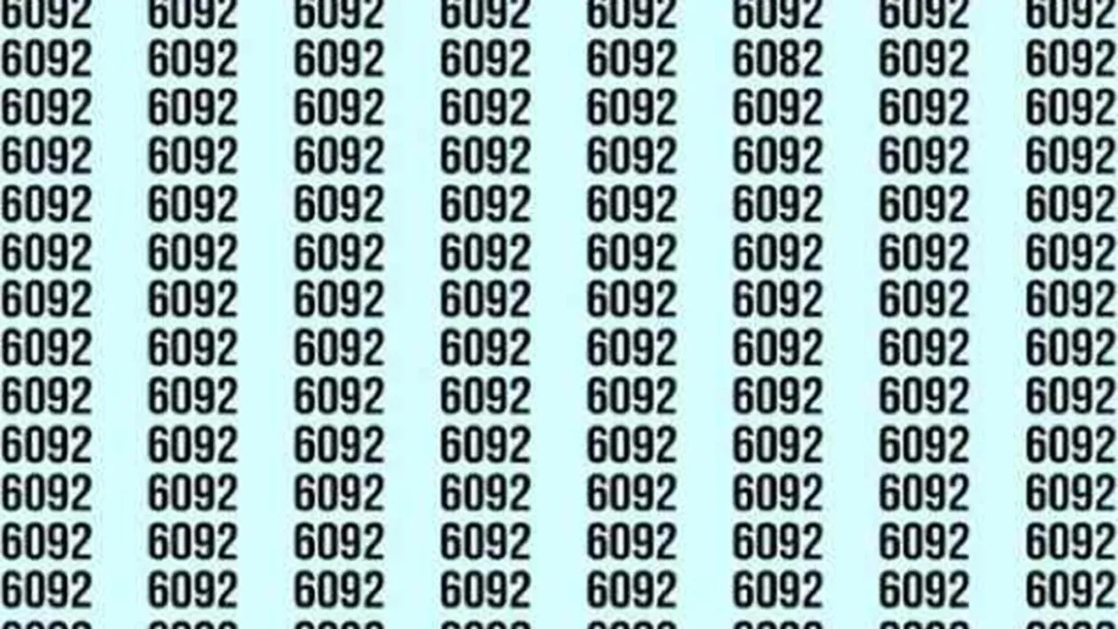 Test de logică | Găsiți singurul număr diferit de 6092!