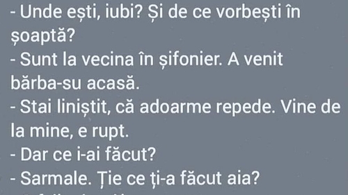 BANCUL DE JOI | „Unde ești iubitule și de ce vorbești în șoaptă”