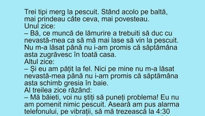 BANCUL ZILEI | Trei tipi merg la pescuit