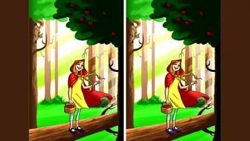 TEST IQ | Aceste două Scufițe Roșii par identice, dar nu sunt. Găsiți cele două diferențe!