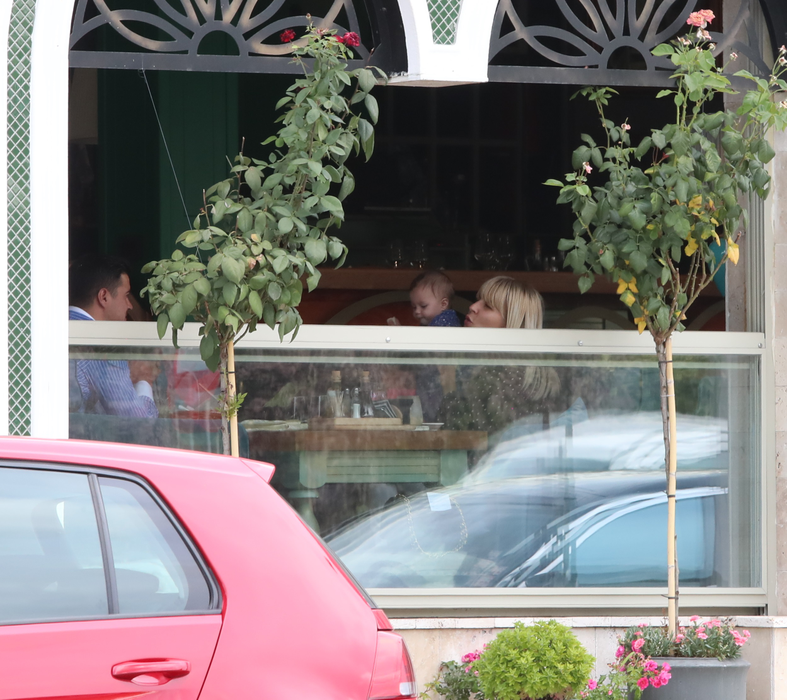 Elena Udrea și Adrian Alexandrov, la restaurant alături de micuța lor