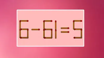 Test IQ | Corectează ecuația 6 – 61 = 5. Puțini reușesc, dacă mută un singur băț de chibrit