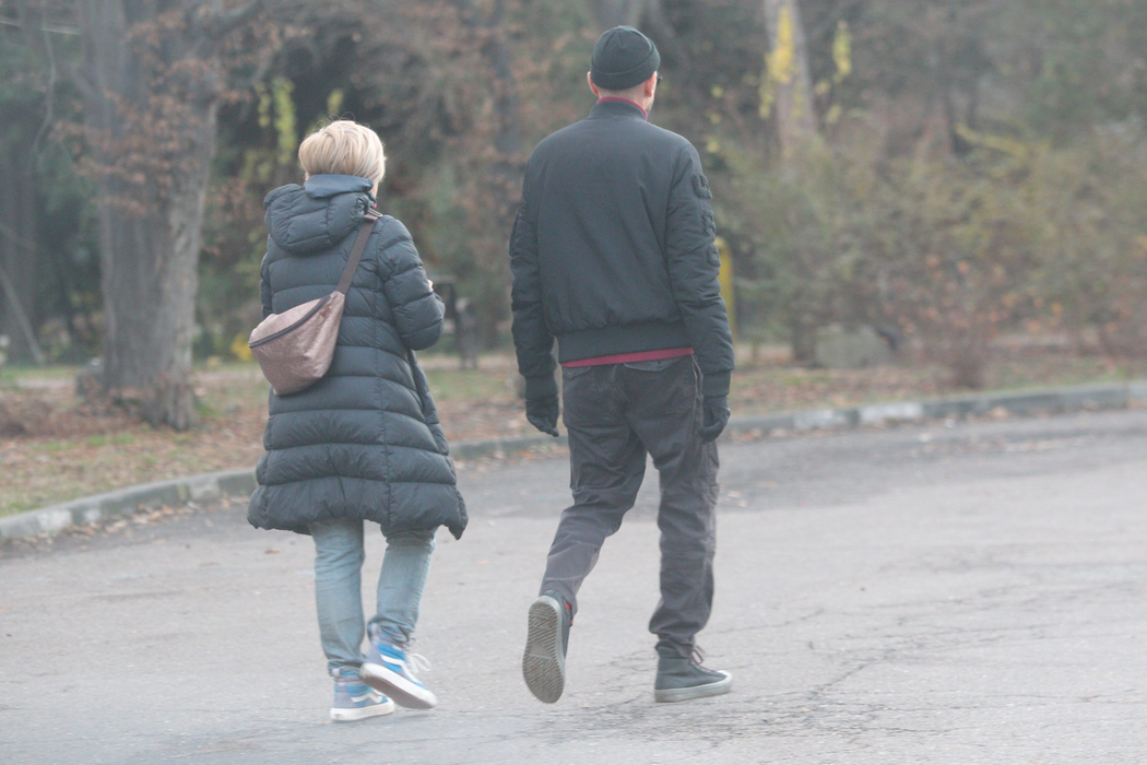 Oreste, la plimbare prin parcul Herăstrău alături de soția lui