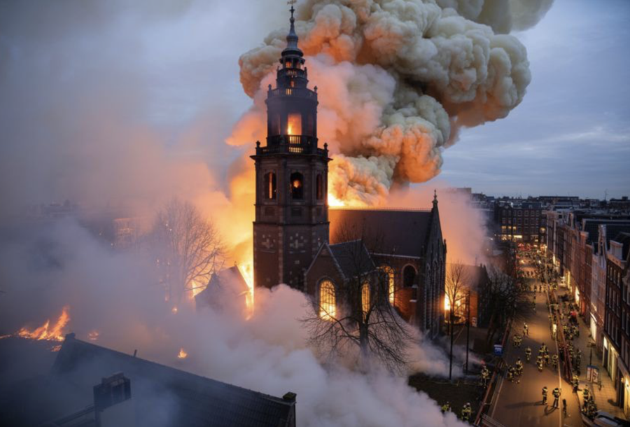 Biserică celebră, incendiată de Revelion