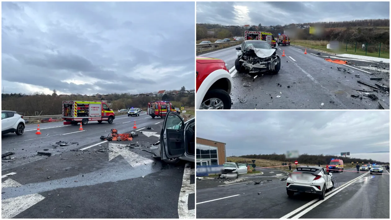 Tragedie în Cluj! Un mort și trei răniți, după ce o mașină a derapat pe contrasens