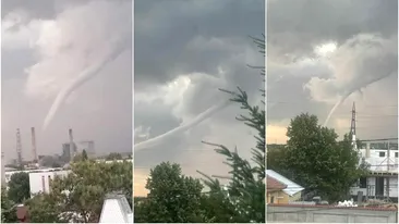 VIDEO | O tornadă a fost vizibilă deasupra Craiovei. Oamenii au intrat în panică