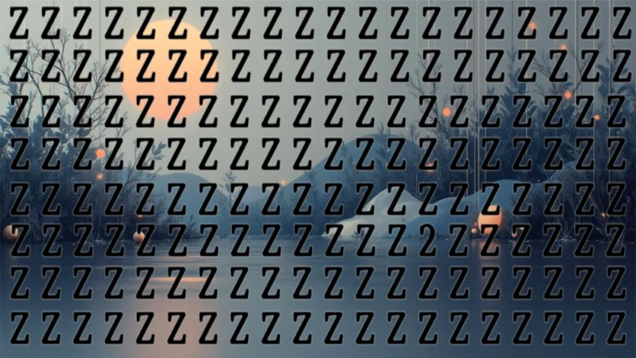 Test de logică | Găsiți singura cifră 2 pierdută printre literele Z din imagine