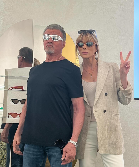 Stallone și soția sa, sursa-captură social media Sylvester Stallone