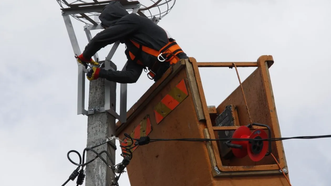 Intervenție de amploare pentru relocarea unui cuib de barză! Înaripatele „s-au mutat” în casă nouă