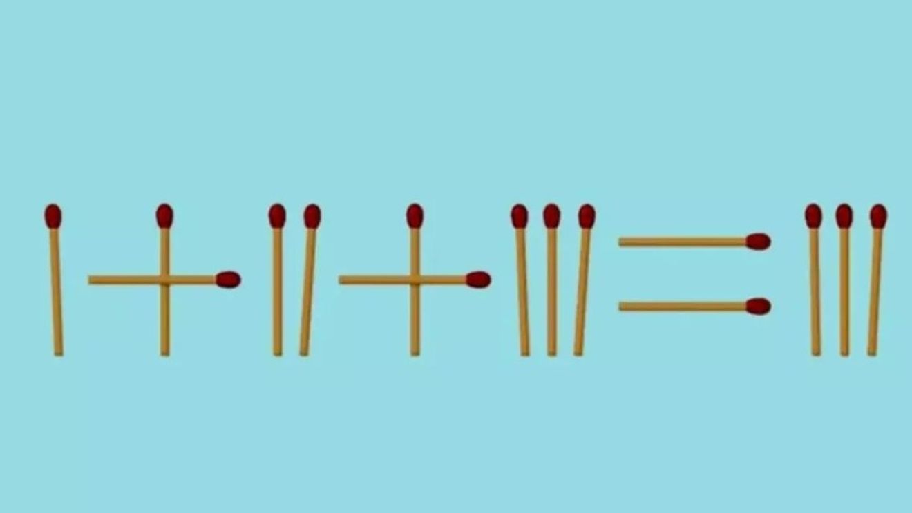 TEST IQ | Corectează ecuația I+II+III=III în 10 secunde! Doar geniile reușesc, mutând un singur băț de chibrit