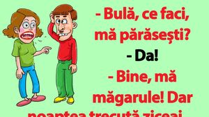 BANC | "Bulă, ce faci, mă părăsești?"