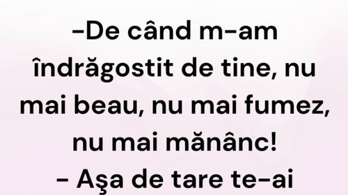 BANCUL DE MARȚI | ”De când m-am îndrăgostit de tine, nu mai beau”