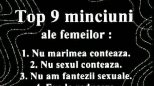 Bancul sfârșitului de săptămână | Top 9 minciuni ale femeilor în 2022