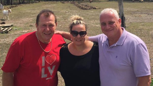 Helmut Duckadam (stânga), alături de Brigitte și de soțul ei