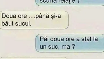 Bancul zilei |  Care ți-a fost cea mai scurtă relație?
