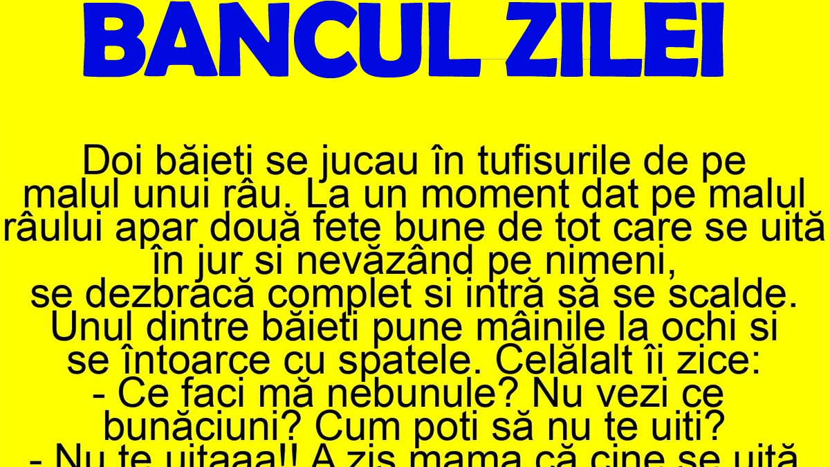 BANCUL ZILEI | De ce nu este chiar bine să te uiți la o femeie dezbrăcându-se