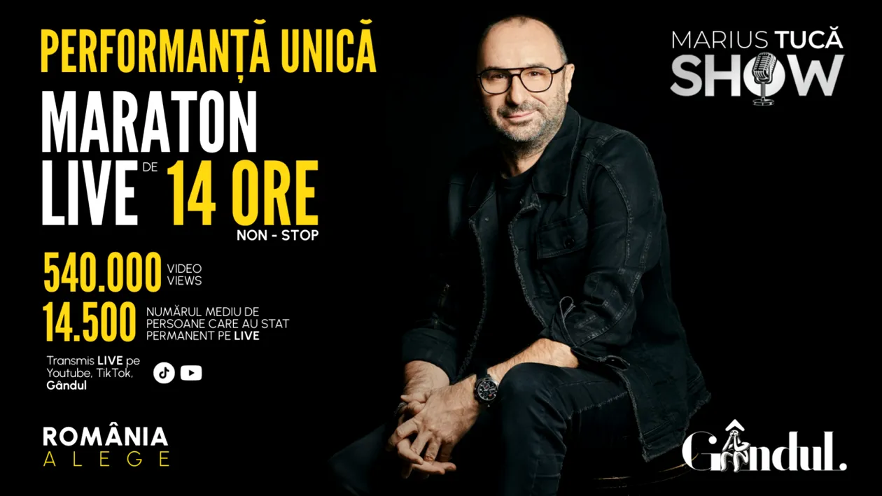 Marius Tucă Show, RECORDURI de audiență în cele peste 14 ore de LIVE din noaptea „de infarct” a numărătorii voturilor la prezidențiale