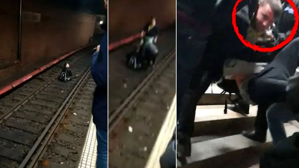 Tentativă de suicid în stația de metrou Unirii! Imagini terifiante! A sărit pe șine, s-a întins și… VIDEO