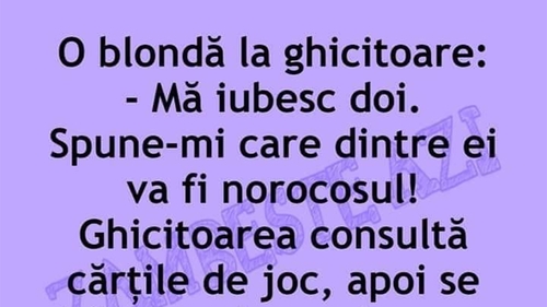 BANCUL ZILEI | O blondă, la ghicitoare: "Mă iubesc 2! Care dintre ei va fi norocosul?"