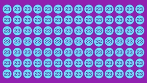 Test de inteligență | Nu toate numerele din imagine sunt 23. Găsiți-l pe singurul diferit, în maximum 5 secunde!