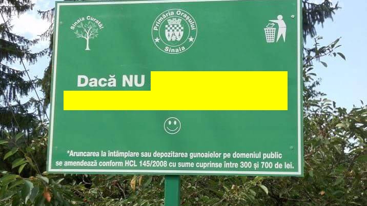 Acesta e cel mai ciudat anunţ! Trecătorii s-au frecat la ochi. Ce rişti să păţeşti dacă arunci gunoaie pe jos