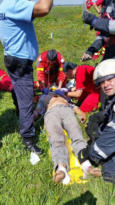 Unul dintre răniți ar fi în stare gravă (Foto: ISU Dâmbovița)