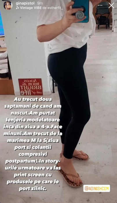 Așa arată Gina Pistol la două săptămâni de la naștere