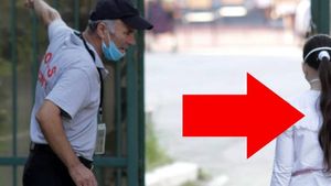 Cum a venit îmbrăcată azi, în prima zi de școală, o elevă de la Liceul Tudor Vianu din București. Reacția paznicului când a văzut-o